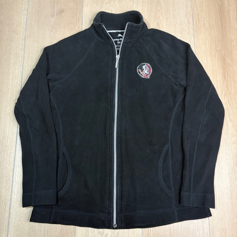 Tommy Bahama Florida State Seminoles FSU Full Zip Jacket Black Womens XS